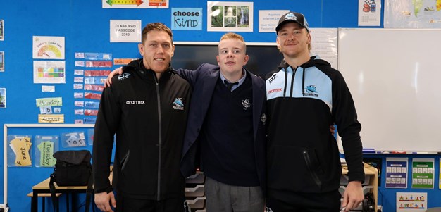 Sharks surprise Finlay with heartfelt moment