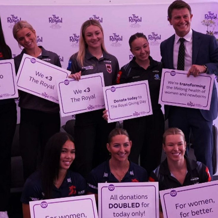 NRLW stars visit the Royal Hospital for Women