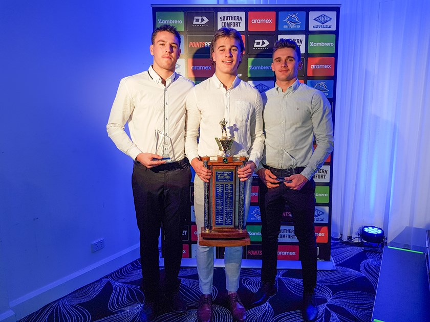 From left, Max McCarthy, Chevy Stewart, Chaz Jarvis