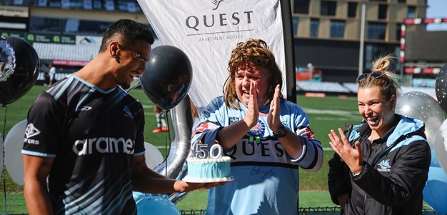 A birthday to cherish for Sharks superfan Matty