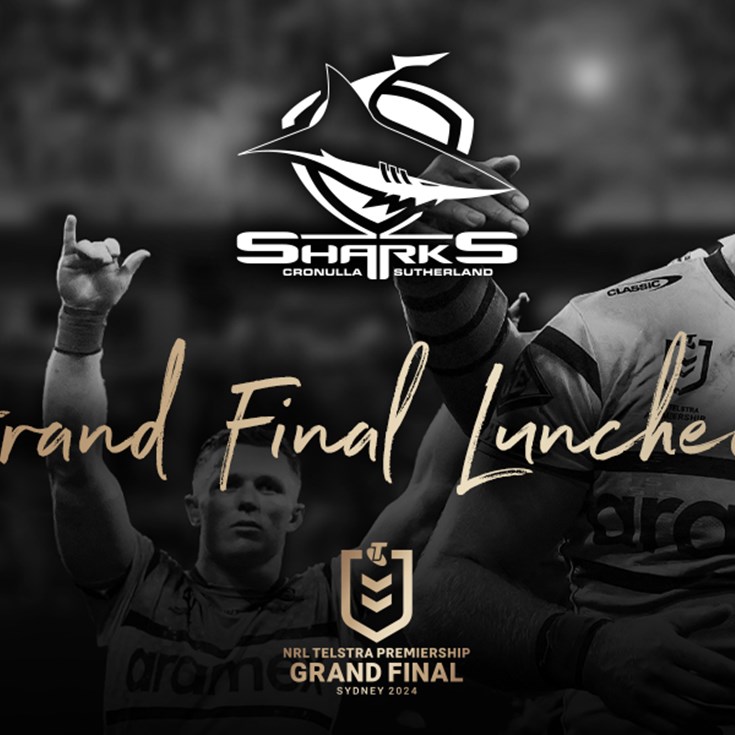 Book now for 47th annual Sharks Grand Final Luncheon