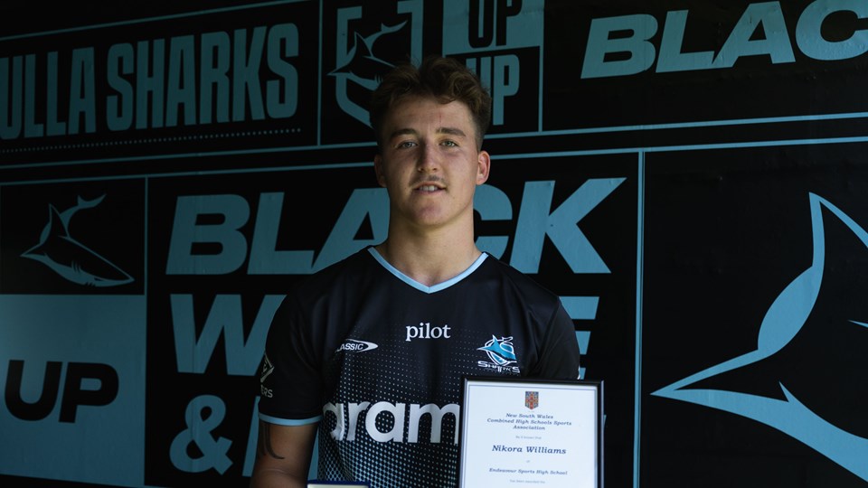 Rising Shark Williams crowned top NSW schoolboy athlete